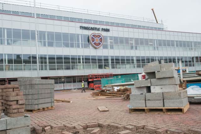 The main stand at Tynecastle is being redeveloped. Picture: Ian Georgeson