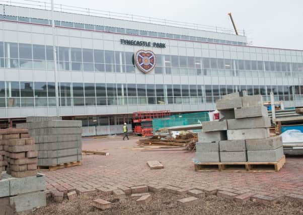 The main stand at Tynecastle is being redeveloped. Picture: Ian Georgeson