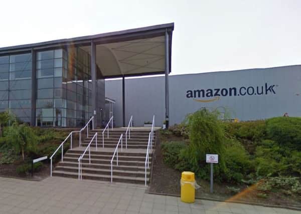 Workers at the Amazon warehouse in Gourock have been evacuated. Picture: Google Map