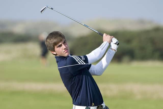 Bradley Neil in action on the Old Course. Picture: Kenny Smith