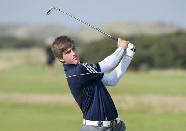 Bradley Neil in action on the Old Course. Picture: Kenny Smith