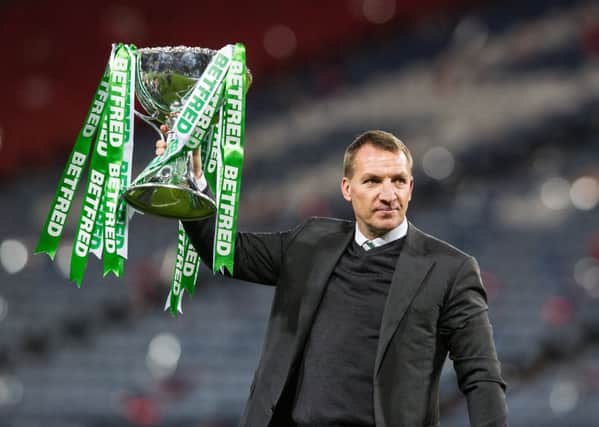 Brendan Rodgers inists the Betfred Cup is the 'most important' trophy. Picture: TSPL