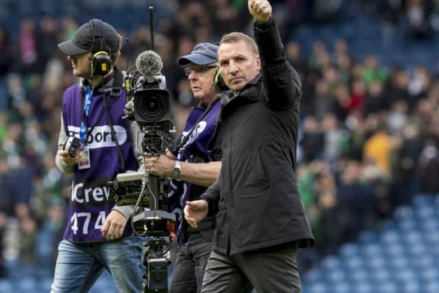 Celtic manager Brendan Rodgers at full time. Picture: SNS/Alan Harvey
