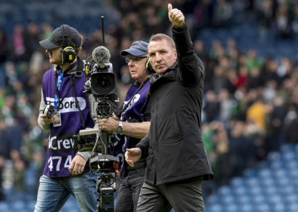 Celtic manager Brendan Rodgers at full time. Picture: SNS/Alan Harvey