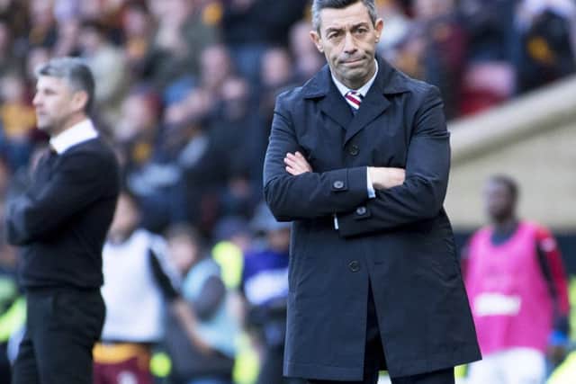 Pedro Caixinha saw his side defeated by Motherwell on Sunday. Picture: SNS