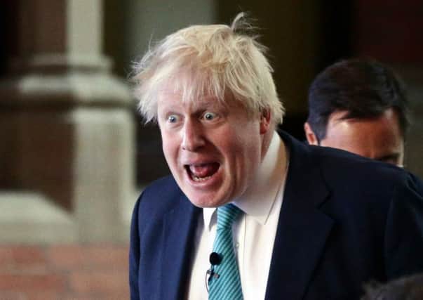 Foreign secretary Boris Johnson arrives to speak at the Chatham House London Conference on Monday. Picture: Yui Mok/PA