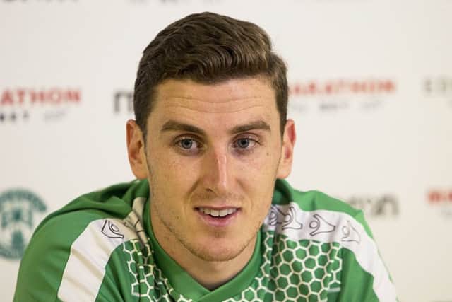 Paul Hanlon will never forget his derby goal at Tynecastle. Picture: SNS.
