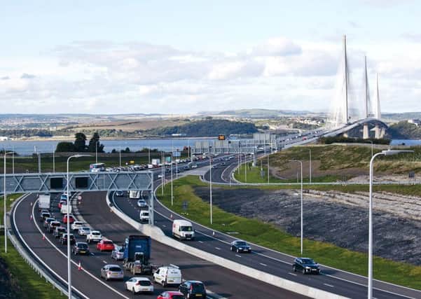 The Queensferry Crossing, the biggest construction project in Scotland in recent years. Picture: Alistair Linford