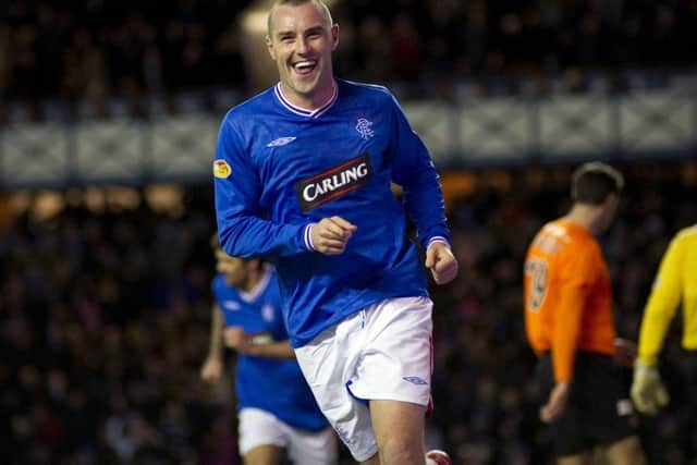 Kris Boyd celebrates after scoring for Rangers. Picture: SNS