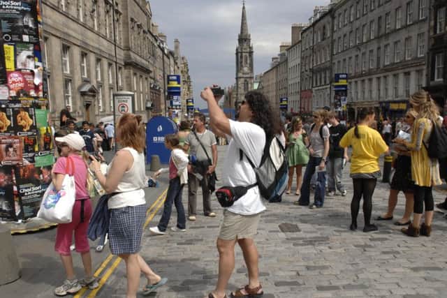 Tourists on the Royal Mile, Edinburgh