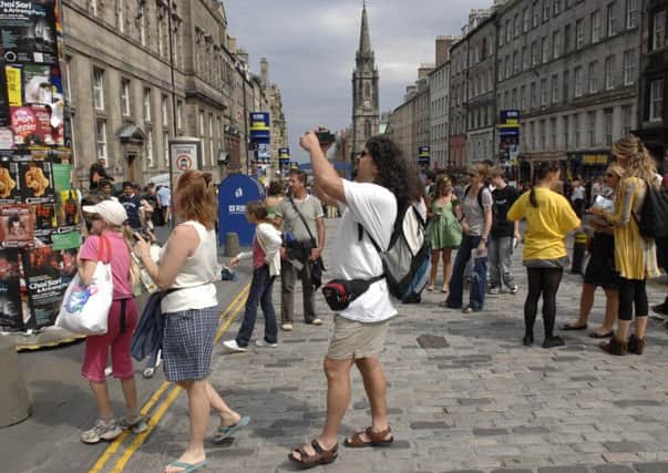 Tourists on the Royal Mile, Edinburgh