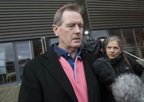 Rangers chairman Dave King leaves Ibrox. Picture: SNS