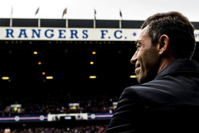 Caixinha looks on ahead of his first match as Rangers boss, which finished in a 4-0 win. Picture: SNS Group