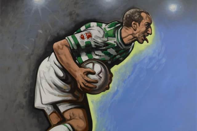 Peter Howson's portrait of Henrik Larsson is valued at up to 15,000 by Sotheby's.