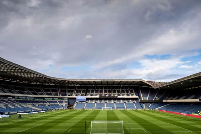 Football goals on Murrayfield could become a more familiar sight. Picture: SNS/Ross Parker