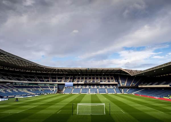 Football goals on Murrayfield could become a more familiar sight. Picture: SNS/Ross Parker