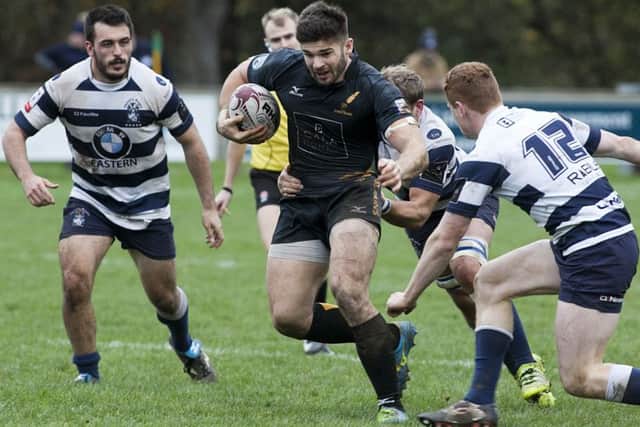 Robbie Nelson smashed into tackles in midfield. Picture: Alistair Linford