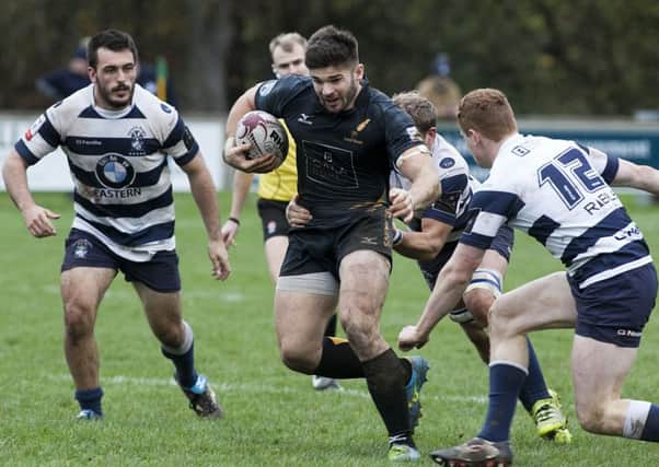Robbie Nelson smashed into tackles in midfield. Picture: Alistair Linford