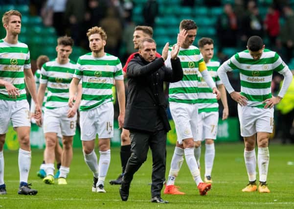 Celtic manager Brendan Rodgers at full time. Picture: SNS/Ross Parker