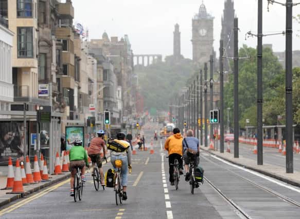 Green MSPs want more of the Scottish Government's transport budget to be spent on creating dedicated cycle lanes. Picture: Ian Rutherford
