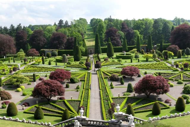 Outlander cast and crew will return to the Crieff area this week where scenes for season two were shot at Drummond Castle Gardens. PIC: Creative Commons.