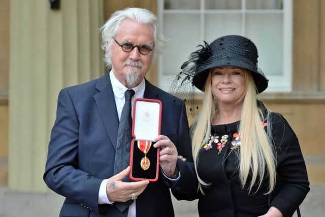 Sir Billy Connolly with his wife Pamela Stephenson. John Stillwell/PA Wire