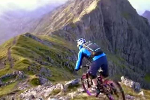 Danny Macaskill riding the Cuillin ridge on Skye