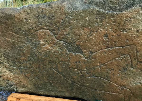 Detail from the stone found near Perth. PIC: Contributed.