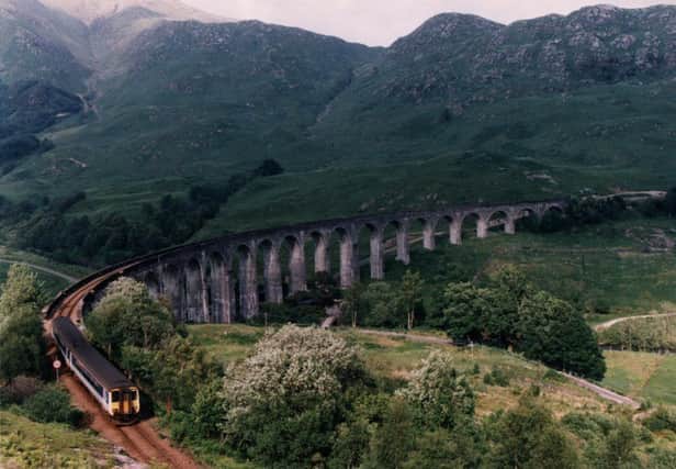A train on the Glenfinnan viaduct, part of the West Highland Line. Picture: David Mitchell