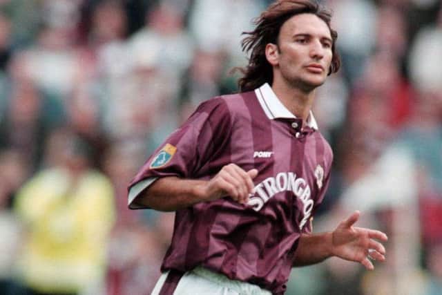 Stefano Salvatori in action for Hearts during the 1996/97 season. Picture: SNS
