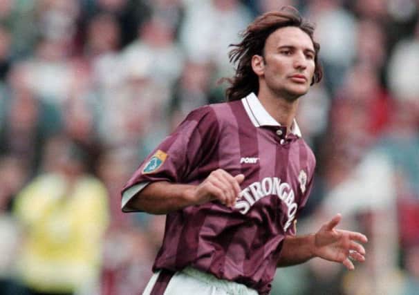 Stefano Salvatori in action for Hearts during the 1996/97 season. Picture: SNS