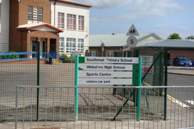 The incident took place at Webster's High School in Kirriemuir. Picture: Cascade News