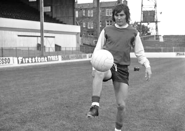 Jackie McNamara, pictured training at Easter Road in 1976, said replacing his knees after a long career in professional football was 'the best thing he's ever done'. Picture: Jack Wallace/TSPL