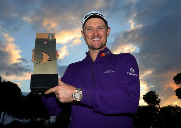 Justin Rose after his victory at the Turkish Airlines Open at the Regnum Carya Golf & Spa Resort.  Picture: Richard Heathcote/Getty Images