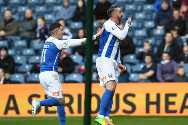 Kilmarnock's Kris Boyd celebrates his goal. Picture: SNS