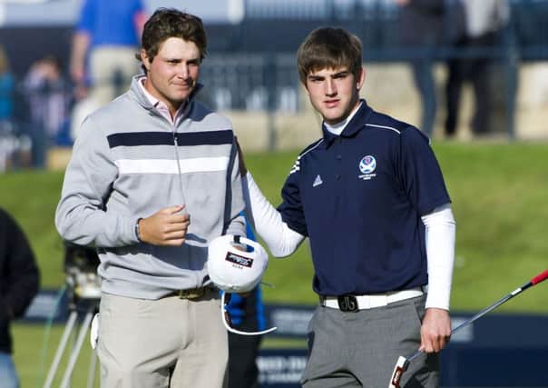 Bradley Neil, right, played with 
American pro Peter Uihlein at the 2013 Dunhill Links Championship. Picture: Kenny Smith