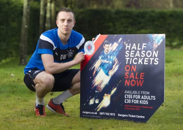 Rangers' Danny Wilson promotes the club's half season ticket offer. Picture: Ross MacDonald