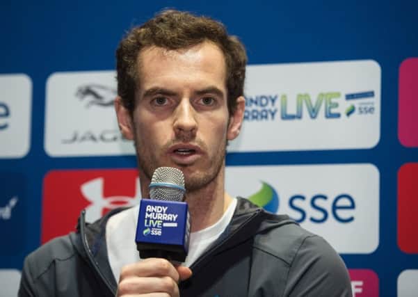 The baby will be Andy Murray's second child. Picture: John Devlin