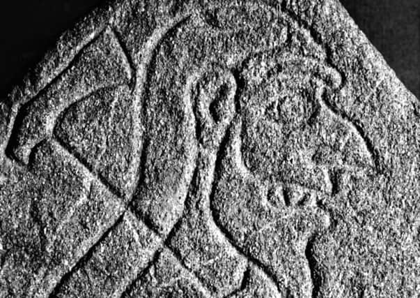 Rhynie Man is one of Scotland's greatest Pictish symbol stones and now sits in reception at Aberdeenshire Council headquarters. PIC: Aberdeen University.
