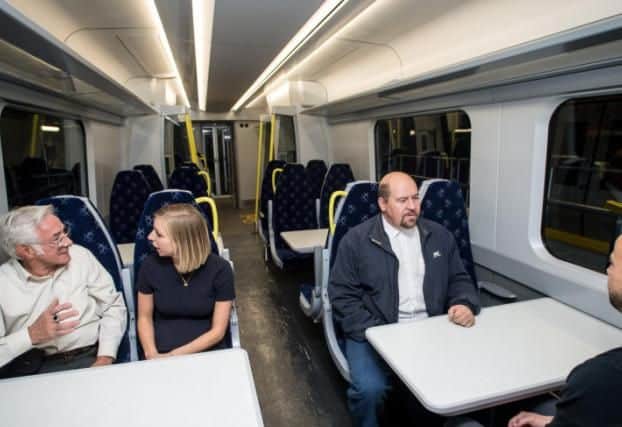 ScotRail unveiled the interiors of the new trains yesterday. Picture: ScotRail