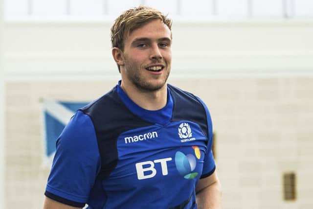 Scotland's Jonny Gray during a training session. Picture: Gary Hutchison/SNS/SRU