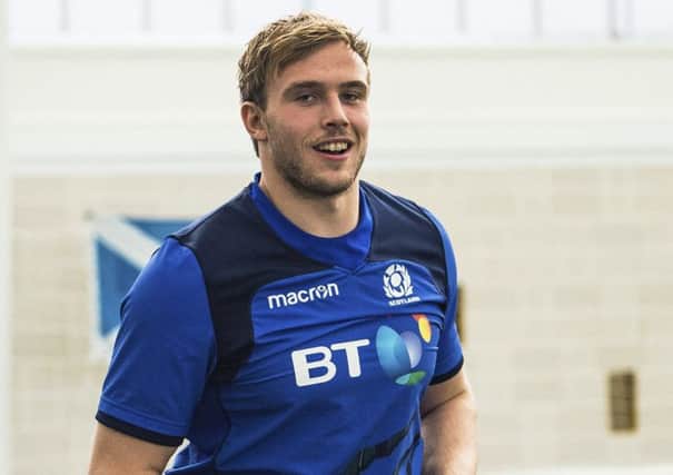 Scotland's Jonny Gray during a training session. Picture: Gary Hutchison/SNS/SRU
