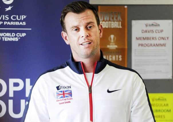 British Davis Cup captain Leon Smith.