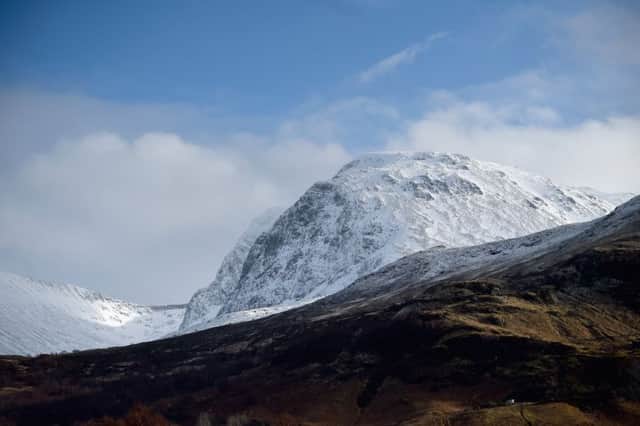 A view of the north ridge of Ben Nevis where a man died during a fall on Sunday. Picture: Jeff J Mitchell/Getty Images