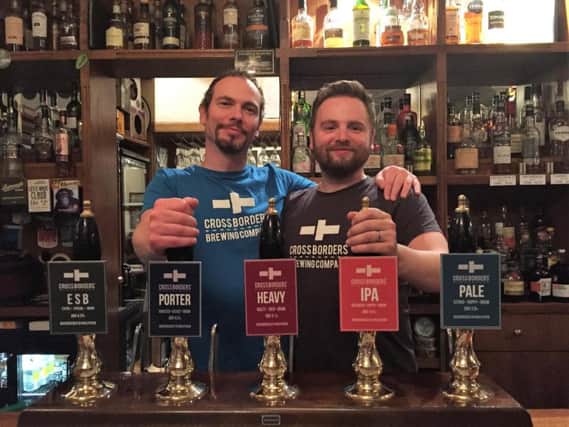 Jonny Wilson (left) and Gary Munckton (right) co-directors of rapidly expanding craft brewery Cross Borders