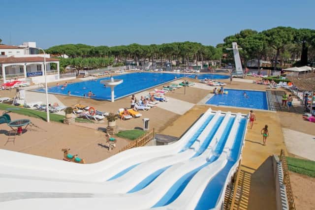 The pool complex at Camping Cypsela.
