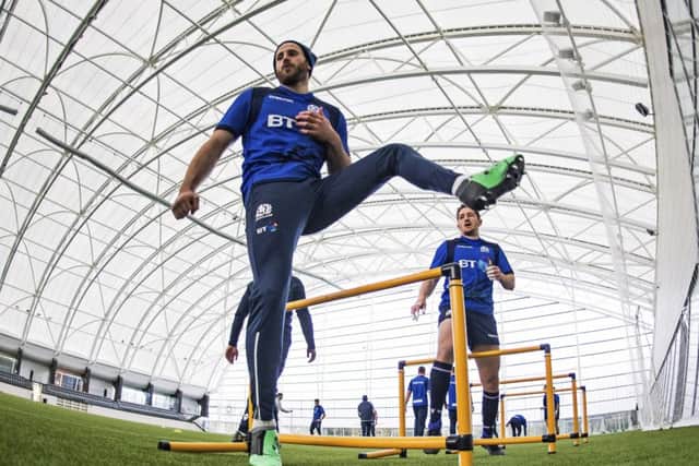 Scotland's Tommy Seymour during training at Oriam. Picture: Gary Hutchison/SNS/SRU