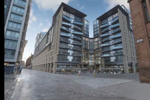 A mixture of flats, student accomodation and a hotel will form the development in Glasgow city centre