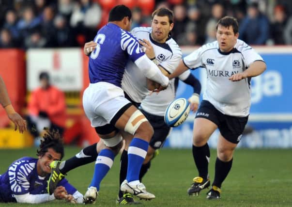 Scotland played Samoa at Pittodrie in the 2010 autumn Test Series. Picture: Jane Barlow