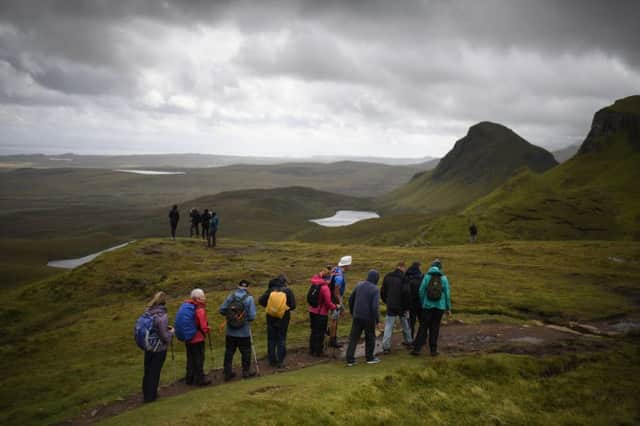 Tourist visit the Quiraing on the Isle of Skye. Picture: Jeff J Mitchell/Getty Images
